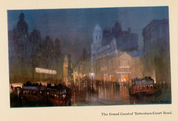 O Grande Canal de Tottenham Court Road, de "The New Lights of London", publicado em 1926